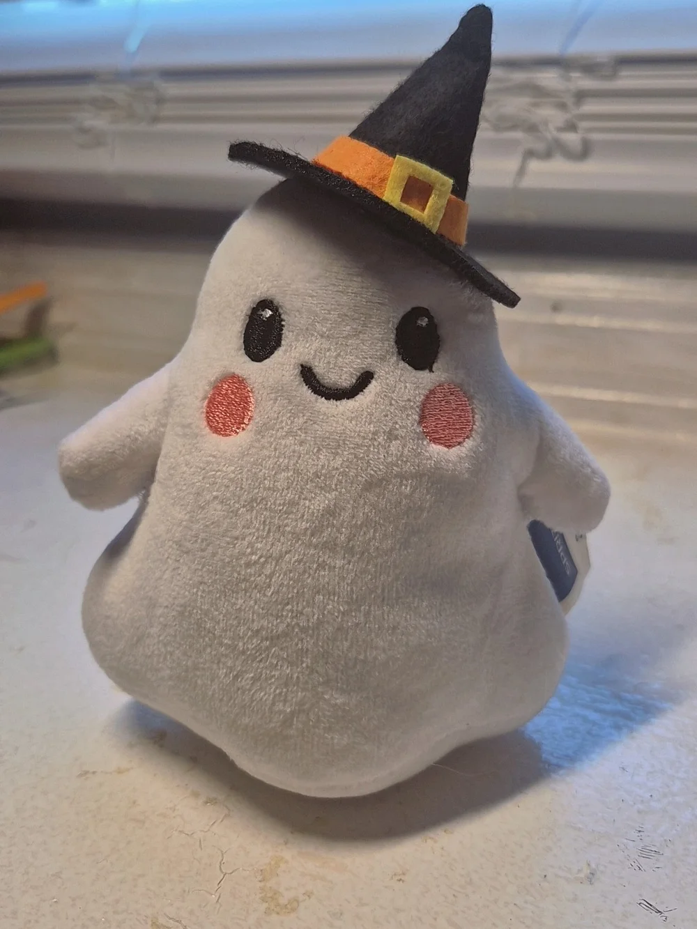 Cute White Ghost Plush Toy with Witch Hat - Kids Toy